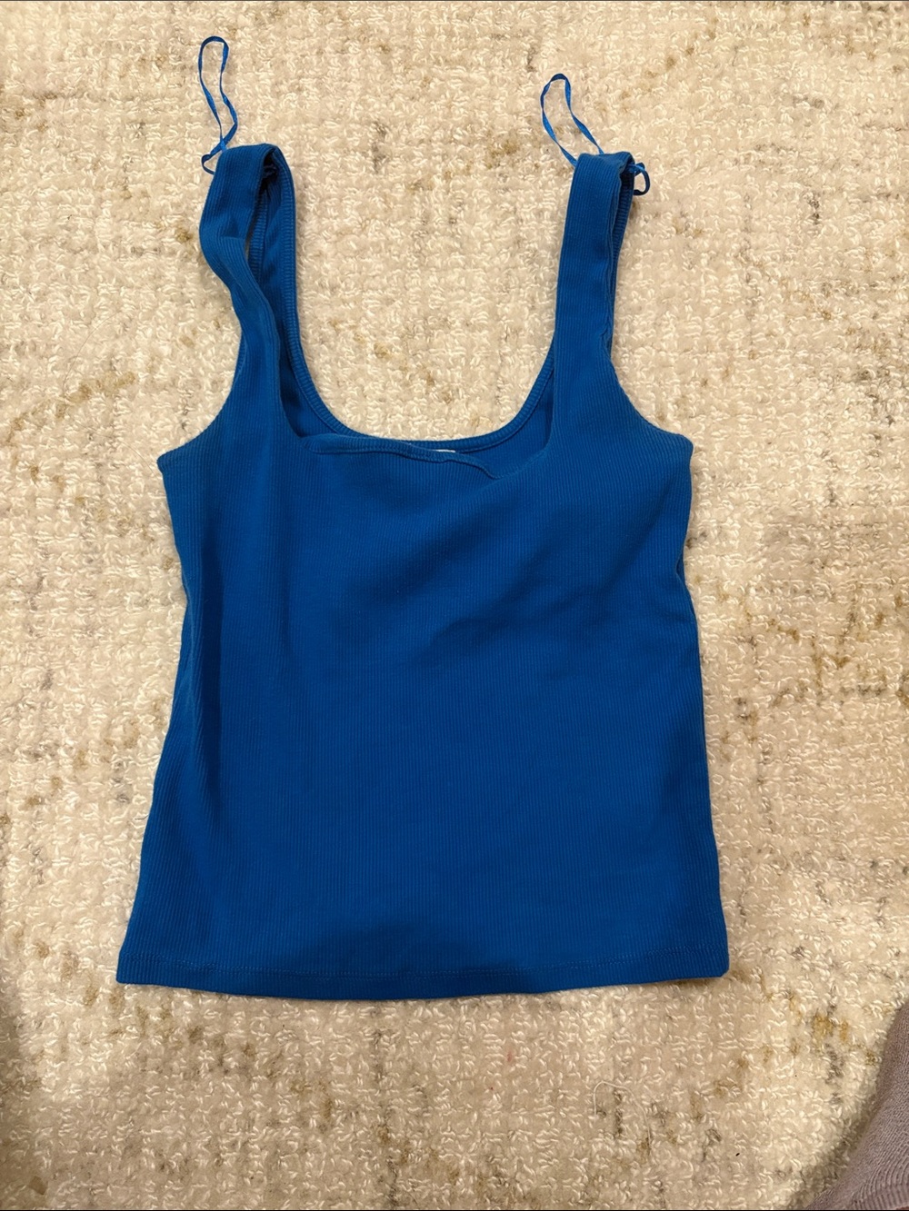 Zara Cobalt Blue Ribbed Tank Top